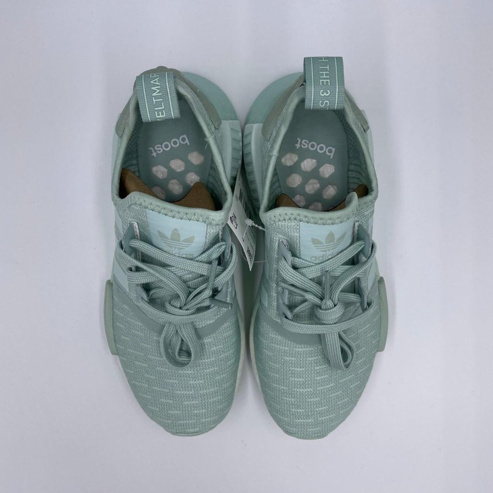 Adidas NMD R1 Green / White Womens Shoes - Picture 5 of 8